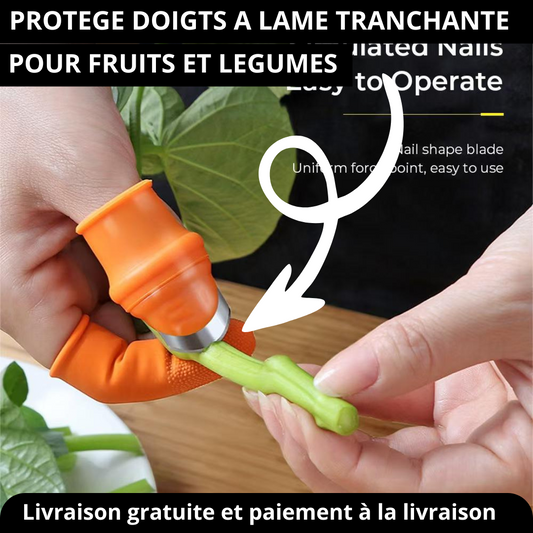 PROTEGE DOIGTS A LAME TRANCHANTE POUR FRUITS ET LEGUMES