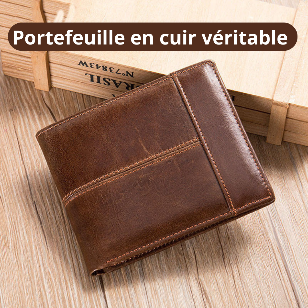 Portefeuille en Cuir Véritable Haut de Gamme pour Homme – L’Excellence au Service de Votre Élégance